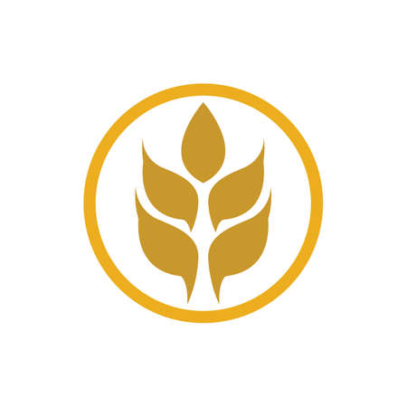 Wheat logo images illustration designのイラスト素材