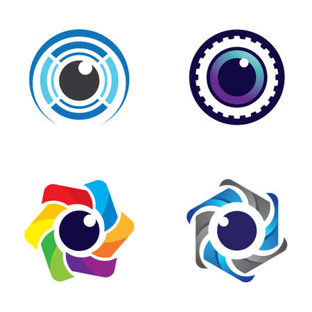 Camera logo images illustration designのイラスト素材