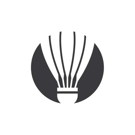 Badminton logo images  illustration designのイラスト素材
