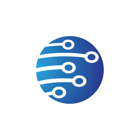 Technology logo images illustration designのイラスト素材