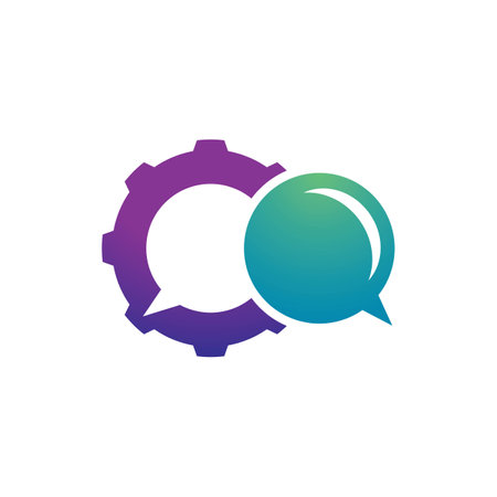 Speech gear logo images illustration designのイラスト素材