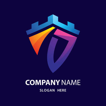 Castle logo images illustration designのイラスト素材