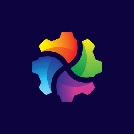 Gear logo images illustration designのイラスト素材