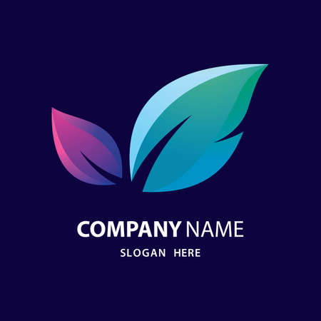 Leaf logo images illustration designのイラスト素材