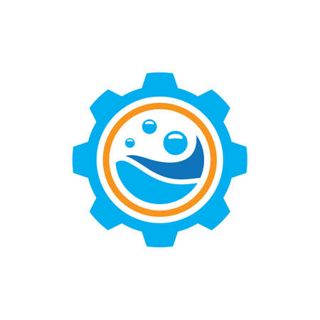 Laundry logo images illustration designのイラスト素材