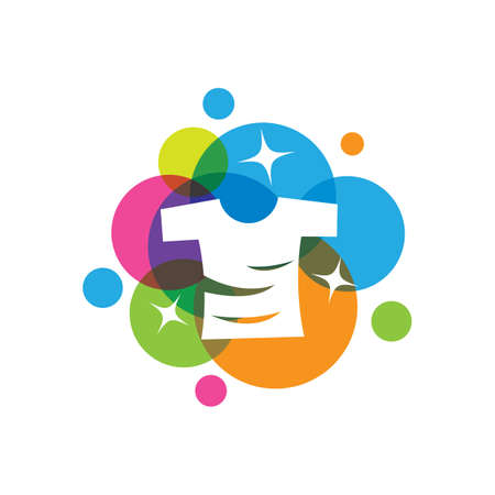 Laundry logo images illustration designのイラスト素材