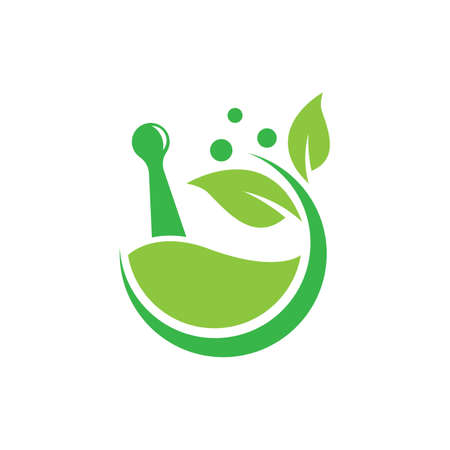 Natural medicine logo images illustration designのイラスト素材