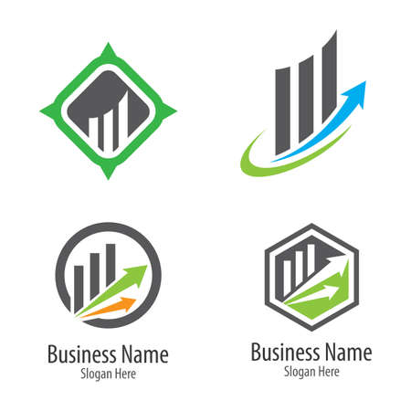 Business finance logo design illustrationのイラスト素材