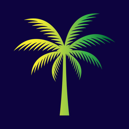 Palm tree logo images illustration designのイラスト素材
