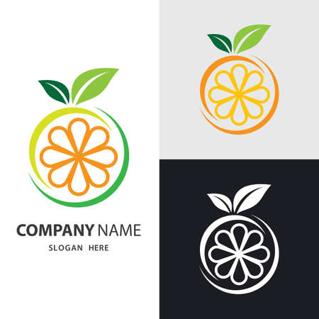 Lemon logo images illustration designのイラスト素材