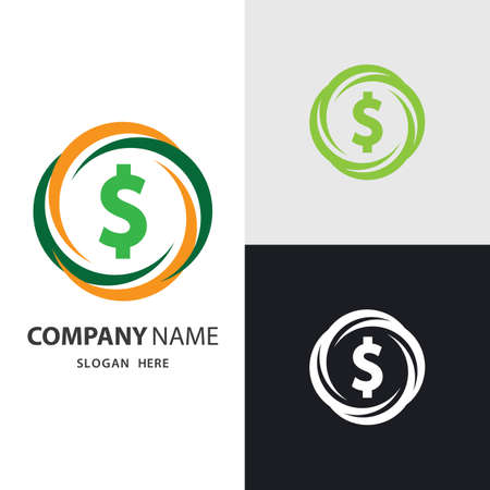Dollar money logo images illustration designのイラスト素材