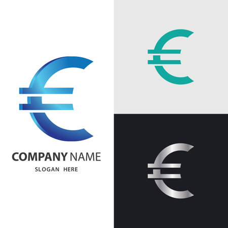 Euro money logo images illustration designのイラスト素材