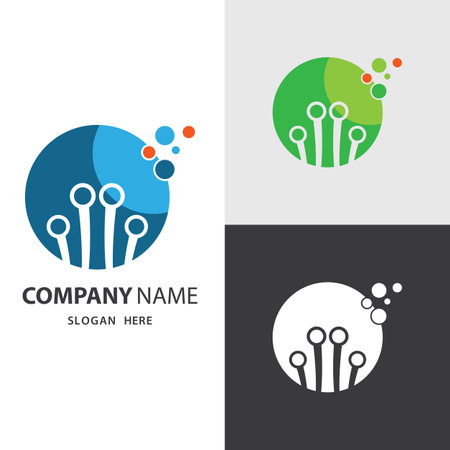 Technology logo images illustration designのイラスト素材