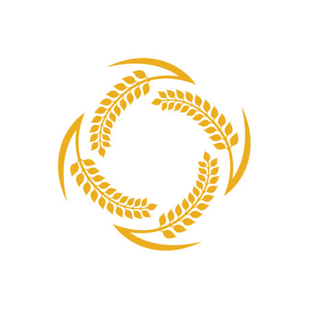 Wheat logo images illustration designのイラスト素材