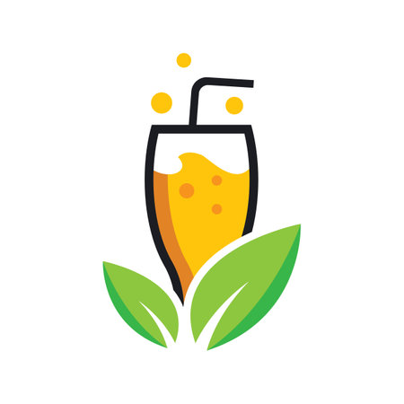 Fresh juice logo images illustration designのイラスト素材