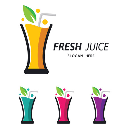 Fresh juice logo images illustration designのイラスト素材
