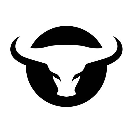Bull head logo images illustration designのイラスト素材