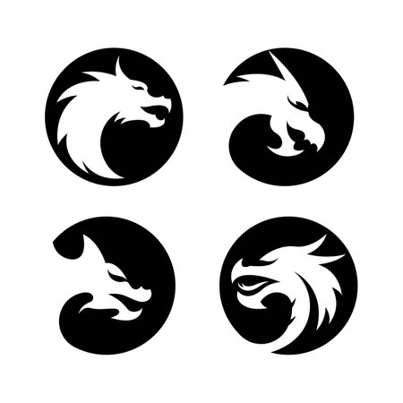 Dragon logo images illustration designのイラスト素材