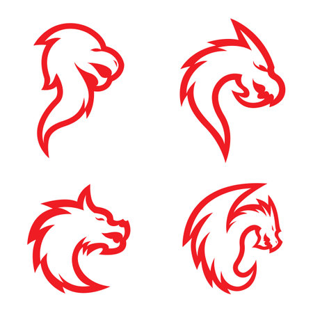 Dragon logo images illustration designのイラスト素材