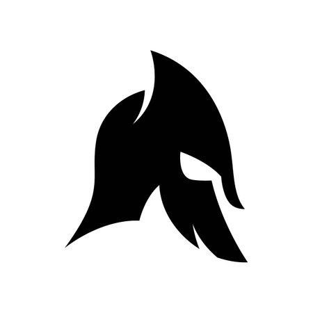 Spartan helmet logo images illustration designのイラスト素材