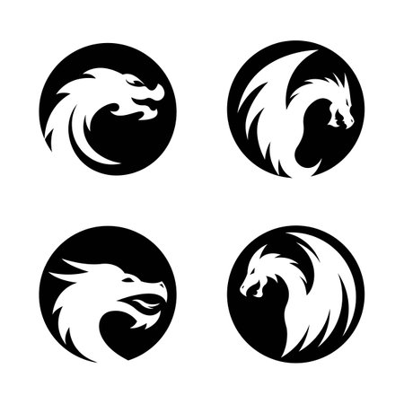 Dragon logo images illustration designのイラスト素材