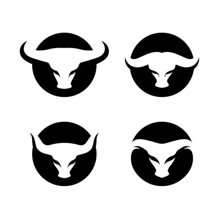 Bull head logo images illustration designのイラスト素材