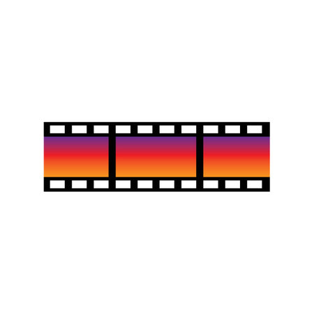 Film strip logo images illustration designのイラスト素材