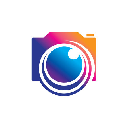 Camera logo images illustration designのイラスト素材