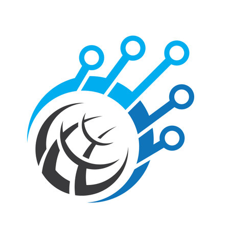 Technology logo images illustration designのイラスト素材