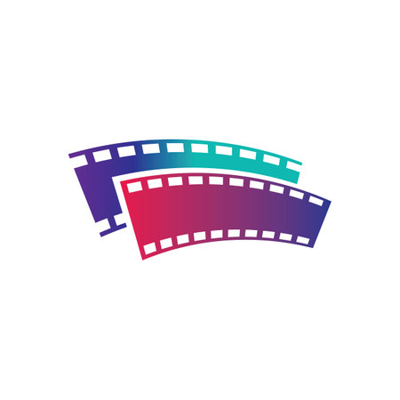 Film strip logo images illustration designのイラスト素材