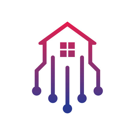 House tech logo images illustration designのイラスト素材