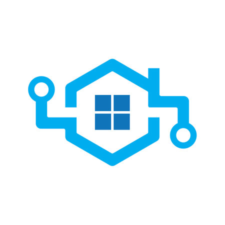 House tech logo images illustration designのイラスト素材
