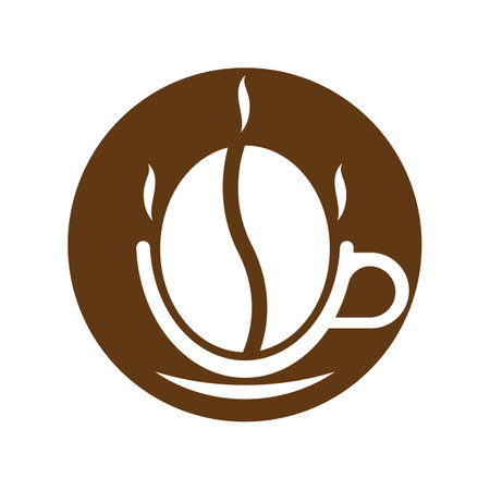 Coffee cup logo images illustration designのイラスト素材