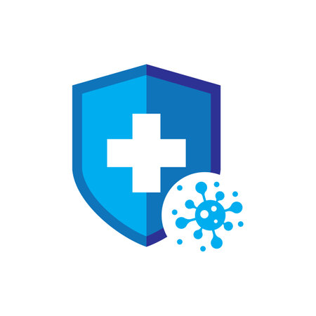 Virus protection logo images illustration designのイラスト素材