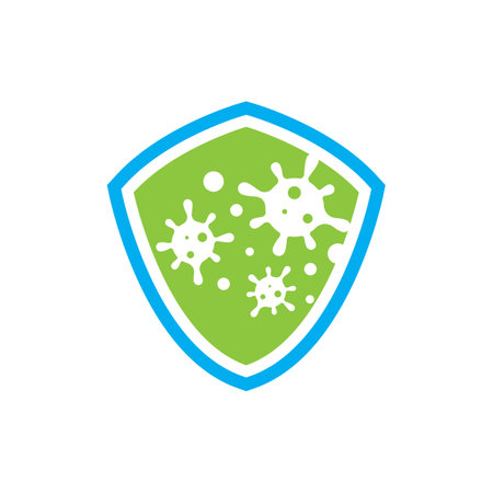 Virus protection logo images illustration designのイラスト素材