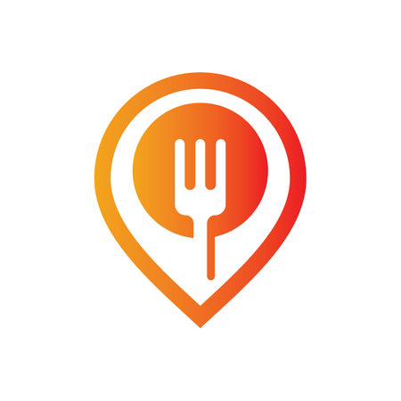 Food location logo images illustration designのイラスト素材