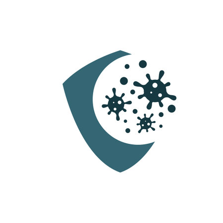 Virus protection logo images illustration designのイラスト素材