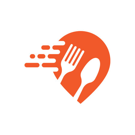 Food delivery logo images illustration designのイラスト素材