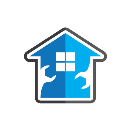 House repair logo images illustration designのイラスト素材