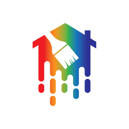 Paintbrush logo images illustration designのイラスト素材