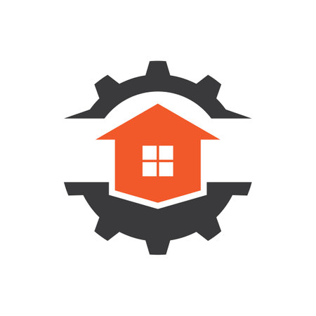 House repair logo images illustration designのイラスト素材