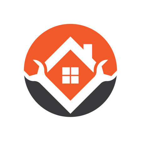 House repair logo images illustration designのイラスト素材