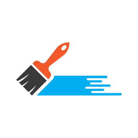 Paintbrush logo images illustration designのイラスト素材