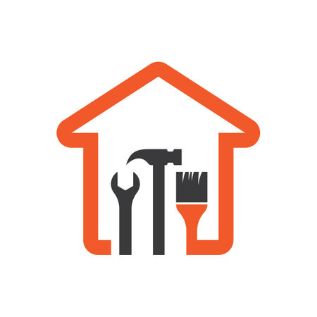 House repair logo images illustration designのイラスト素材