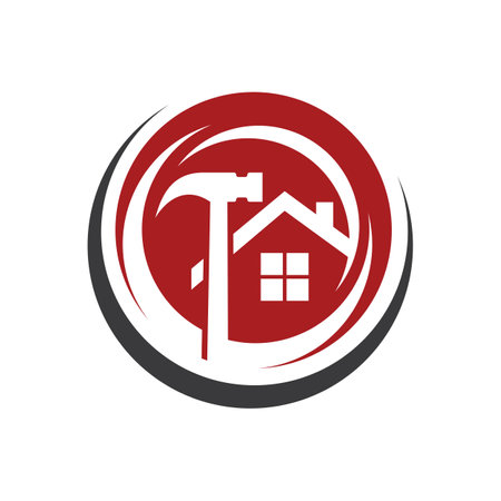 House repair logo images illustration designのイラスト素材