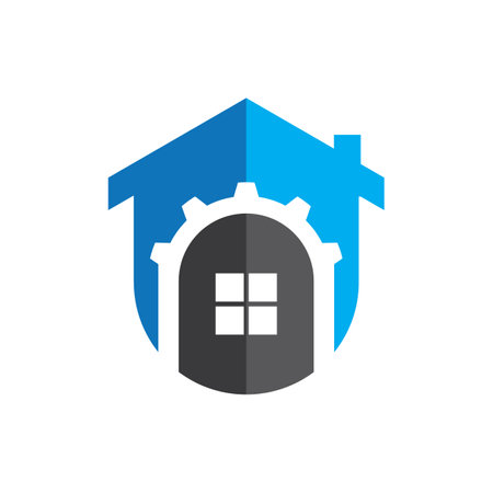 House repair logo images illustration designのイラスト素材