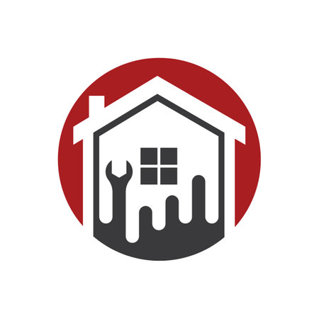 House repair logo images illustration designのイラスト素材