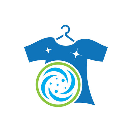 Laundry logo images illustration designのイラスト素材