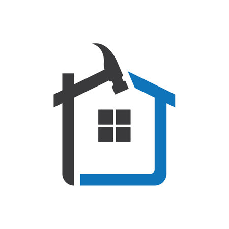 House repair logo images illustration designのイラスト素材