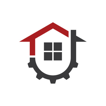 House repair logo images illustration designのイラスト素材